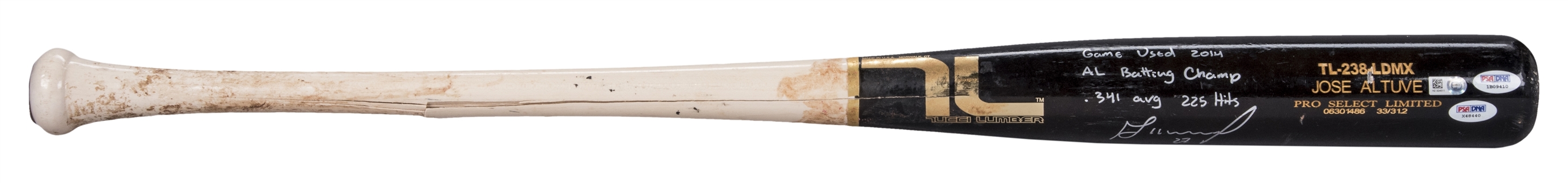 2014 Jose Altuve Game Used and Signed Tucci TL-238-LDMX Model Bat (PSA/DNA & MLB Authenticated)